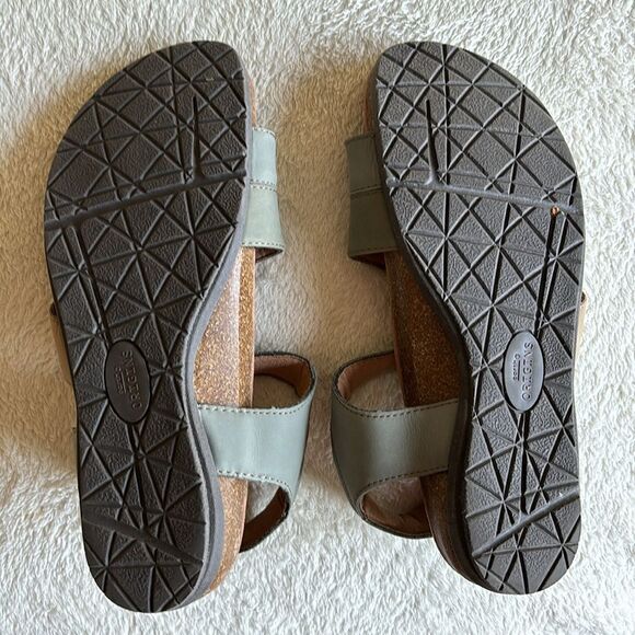 Earth Origins‎ Comfort Sandals Orlene Blue Leather Hook & Loop Strap women’s 10 - Picture 6 of 8